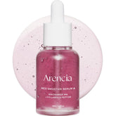 ARENCIA Red Collagen + Peptide Serum, bote visible, ayuda a suavizar la textura de la piel.