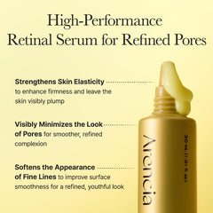 Arencia Retinal Booster Shot Serum, cafeína y ectoin para confort y vitalidad.