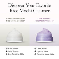 Arencia Rice Mochi Cleanser peach variant, soothing fragrance and gentle impurity removal.