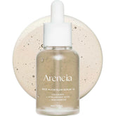 Arencia Rice Mucin Glow Serum, botella brillante, ideal para un brillo natural y suave.