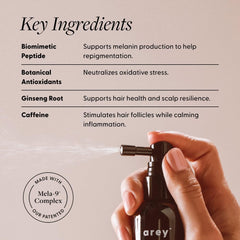Arey To The Root hair thickening effect visual cue for fuller look.