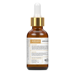 Argan Cosmetics cabello hidratado y brillo suave gracias al aceite.