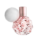 Ari by Ariana Grande perfume bottle close-up showcases gem-like facets and rose gold details for a luxe feel