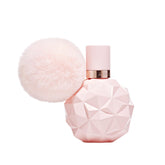 Ariana Grande Sweet Like Candy bottle with faceted gem design, elegant style.