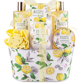 ArioseMonde bath gift set lemon citrus basket, premium spa pampering at home
