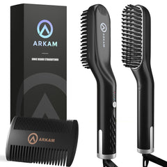 Arkam Beard Straightener heat levels display for versatile grooming.