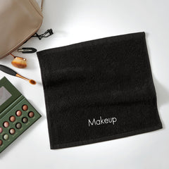 Arkwright toallas 13x13, negro, limpieza facial delicada.