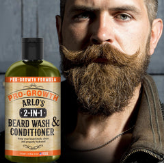 Arlo's beard conditioner jar shows smoothing for unruly hair