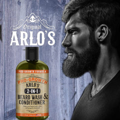 Arlo's beard wash ingredients label highlights a natural formula