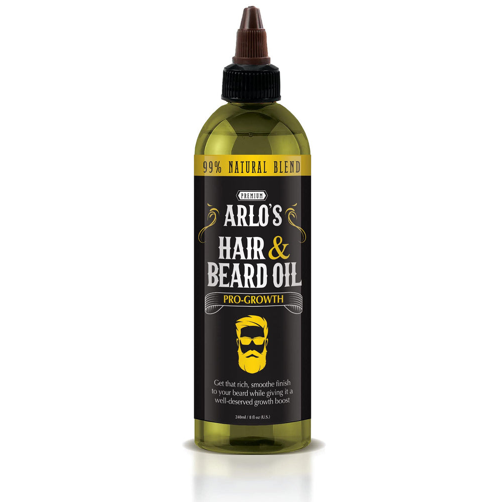 Arlo's Pro-Growth 8 oz bottle ready for daily hair and beard care.