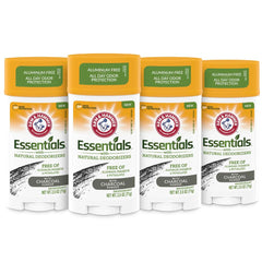Arm & Hammer Essentials desodorante carbón activado 4-pack, envase listo para uso diario