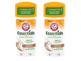Arm & Hammer Essentials desodorante coco geranio en empaque triple para uso diario.
