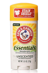 Arm & Hammer Essentials desodorante natural sin fragancia en envase, uso diario cómodo.