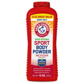 Arm & Hammer Sport Body Powder, botella ergonómica para frescura diaria.
