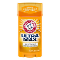 Arm & Hammer Ultra Max wide stick unscented front view for quick, broad coverage.