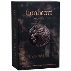 Armaf Club De Nuit Lionheart bottle close-up highlights glass and accents