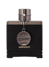 Armaf Dubai Nights Midnight for Men bottle front view, showcasing a bold evening fragrance.