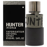 Armaf Hunter Intense bottle front view, bold woody-aromatic scent for men