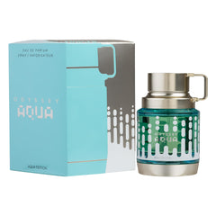 Armaf Odyssey Aqua Edition bottle closeup showing sleek design and masculine profile for evening outings.