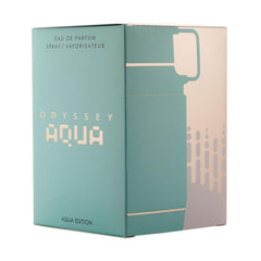 Odyssey Aqua EDP top notes open with Artemisia, orange, and grapefruit for a lively start.