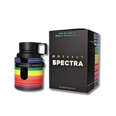 Armaf Odyssey Spectra Rainbow Edition bottle side reveals premium design for daily wear
