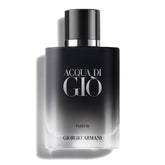 Armani Beauty Acqua di Giò Parfum bottle front evokes fresh, enduring marine notes.