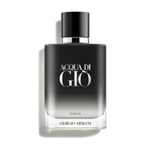 Armani Beauty Acqua di Gio Parfum bottle with matte black cap, premium design.