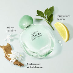 Armani Beauty Acqua di Gioia cedarwood note emphasizes warmth and depth