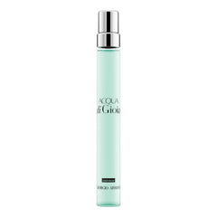 Armani Beauty Acqua di Gioia Intense bottle on a mint to turquoise gradient, perfect for summer mornings.