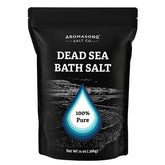 Aromasong Dead Sea salt bath bottle pour for soothing, mineral-rich soak