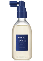 AROMATICA Tea Tree Purifying Tonic en botella, cuidado natural para equilibrar el cuero cabelludo.