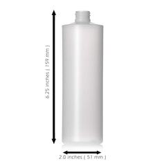 Aromine natural-colored HDPE bottle, recyclable and ready for lotions