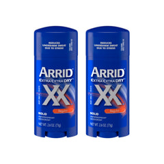 Arrid XX Extra Extra Dry solid deodorant pack of 2 for all-day dryness.