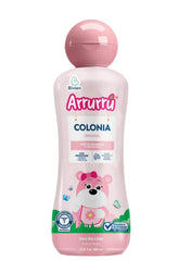 Arrurru Naturals Colonia Original Pink bottle front with gentle citrus-floral aroma for babies.