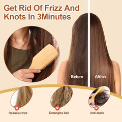 Arshray bamboo comb air-hole-design relieves pressure during brushing