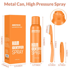 arstech Dermaplaning spray demonstrates application on face for visibility of hairs.