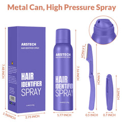Arstech Face Hair Identifier Spray highlights facial hairs for precise dermaplaning.