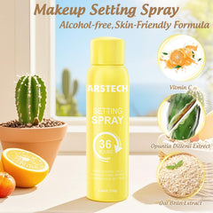ARSTECH fijador con atomizador ultrafino para una bruma suave y natural.