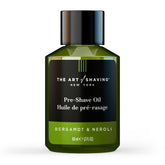 The Art of Shaving Bergamot & Neroli Pre-Shave Oil bottle with premium packaging for smoother shave prep.