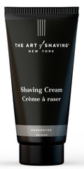The Art of Shaving unscented shaving cream bottle; hydrates and protects during a close shave.