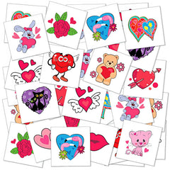 Tatuajes temporales ArtCreativity con conejitos amorosos para bolsas de regalo en clase
