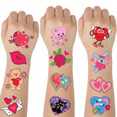 Tatuajes ArtCreativity San Valentín con corazones para clase, divertidos y duraderos