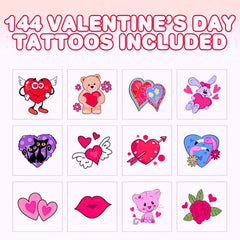 ArtCreativity tatuajes para niños con gatitos y corazones