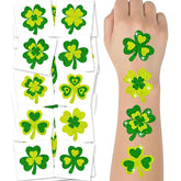 ArtCreativity tatuajes temporales brillo trébol, 50 piezas, ideales para fiestas.