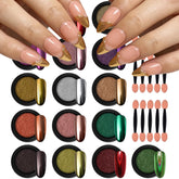 Artdone gold chrome powder jar for luminous mirror nail finish
