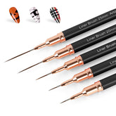 Artdone metallic nail art pens with varied brush heads for precise, clean lines.