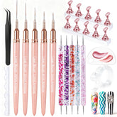Artdone nail-art-pens-set-thin-lines enables precise detailing on UV gel nails