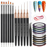 Artdone nail striping tape kit with color lines for precise nail art accents