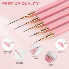 Artdone pink liner brush 8mm for smooth short strokes