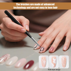 Artdone striping brushes create long, clean lines.